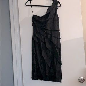 Black one shoulder dress